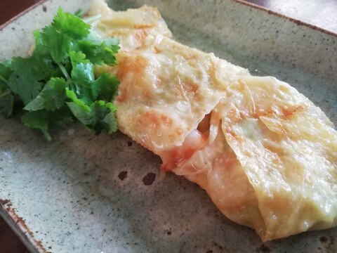 エビと枝豆の揚げ焼き湯葉ロール